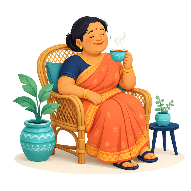 PressWali aunty with chai